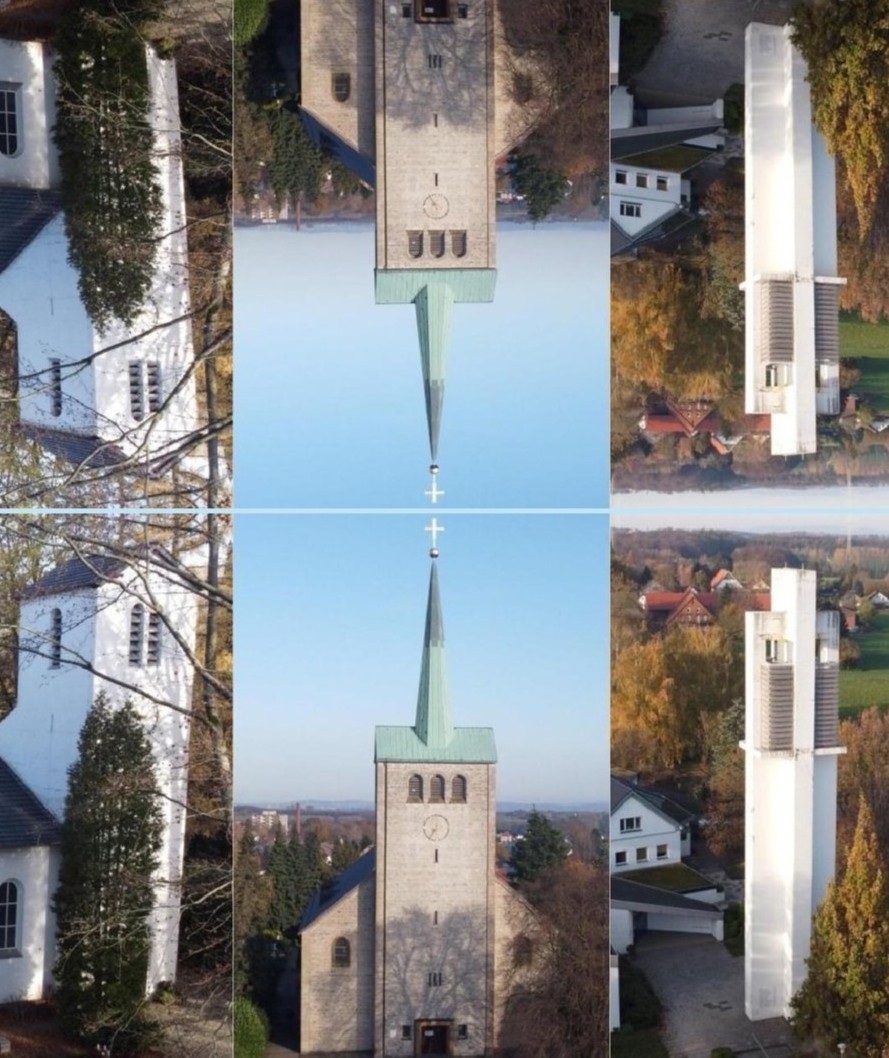 Collage Kirchtürme Versöhnungs-Kirchengemeinde Jöllenbeck
