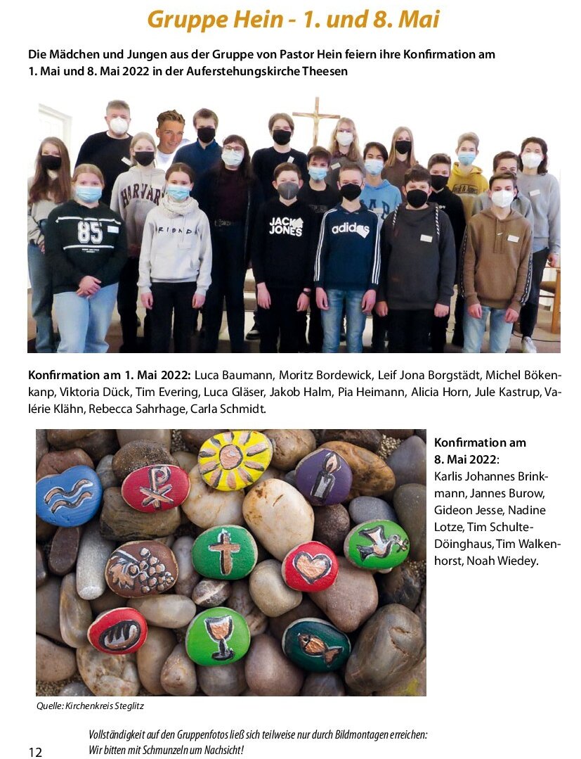 Gruppe Hein, 1. und 8. Mai